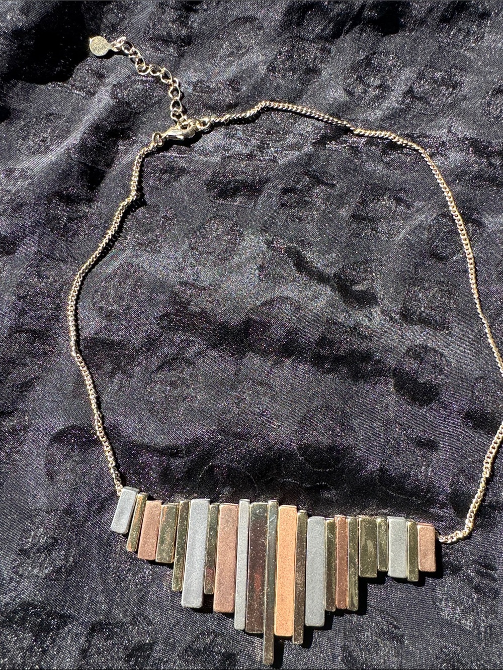 LOFT Metallic Bar Pendant Necklace in Gold, Silver, Rose Gold